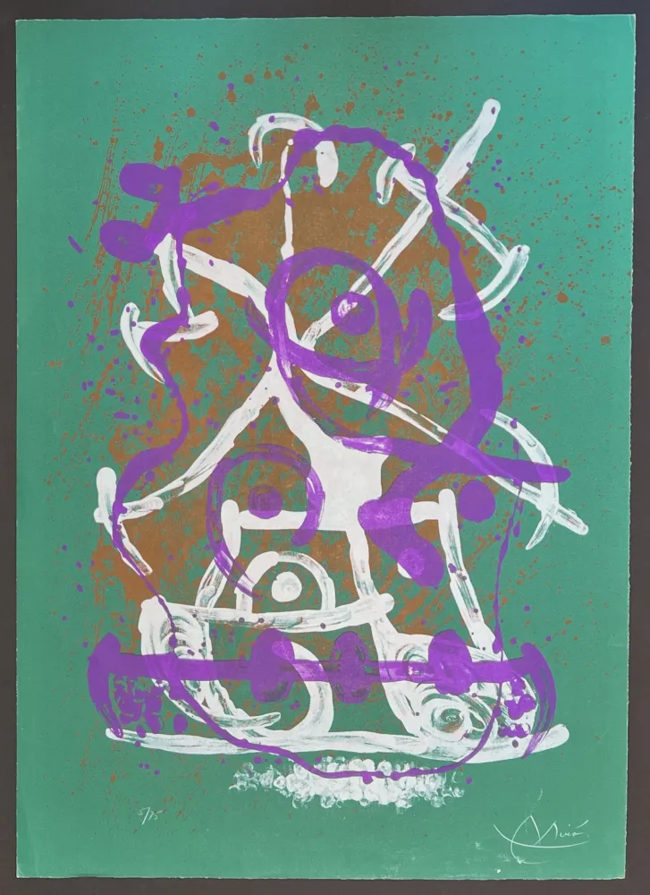 Litografia Miró - Joan Miró (1893-1983) - Chevauchée - Colour lithograph - 1969