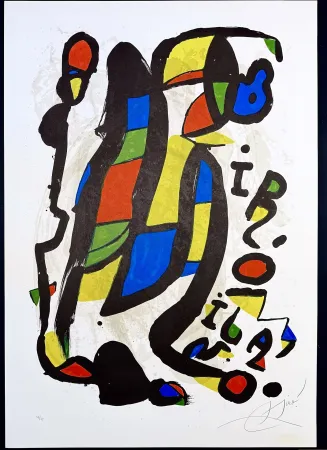 Litografia Miró - Joan Mirò (1893-1983) - Miró Milano - Color Lithograph on Arches paper - 1981