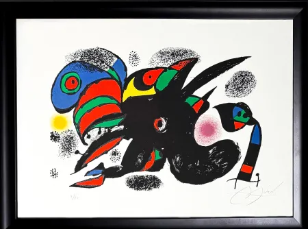 Litografia Miró - Joan Miró (1893–1983) - XX SIÈCLE N.47 - Color lithograph on Vélin Arches paper - 1976