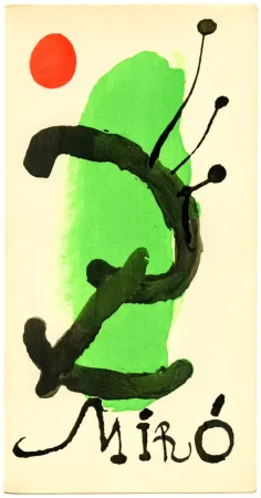 Estêncil Miró - Joan Miró -  Berggruen et cie, 1958 - Pochoir  Plaque bois gravés pour un poème de Paul Éluard Publié dans la collection Berggruen