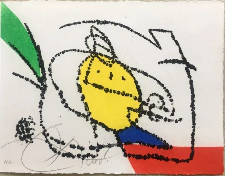 Livro Ilustrado Miró - Jordi de Sant Jordi : CHANSON DES CONTRAIRES. Une gravure signée de Joan Miró (1976).