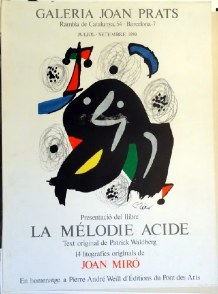 Cartaz Miró - La Mélodie Acide 1980