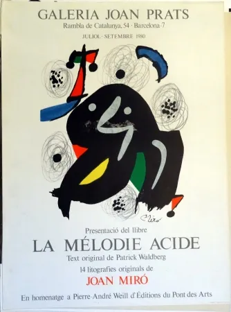 Cartaz Miró - La Mélodie Acide 1980