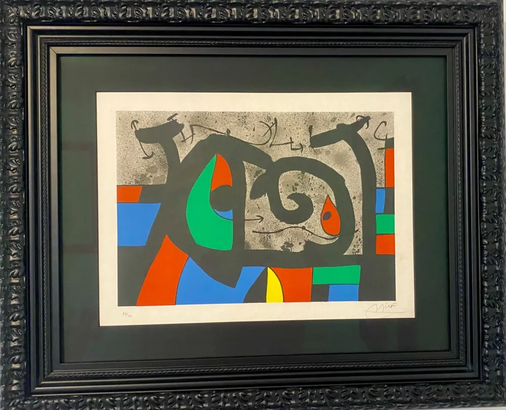Litografia Miró - Le lezard aux plumes d´or