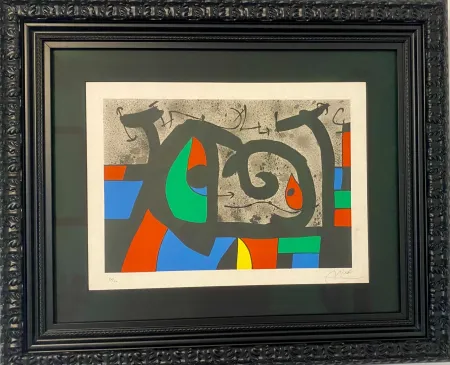 Litografia Miró - Le lezard aux plumes d´or