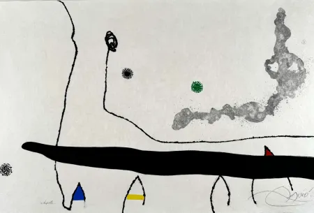 Água-Forte E Água-Tinta Miró - Le marteau sans maître (planche XXIII) 