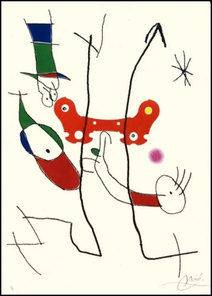 Gravura Miró - Le plus beau cadeau