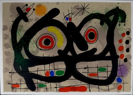 Litografia Miró - Lézard aux plumes d’or, 1971