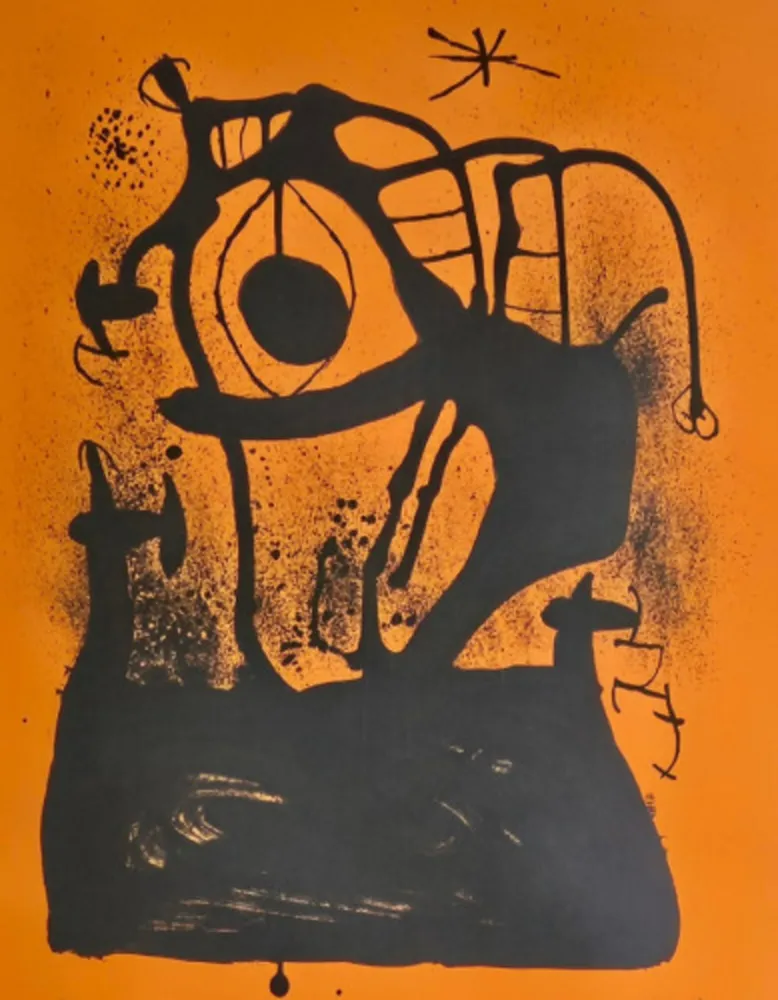 Litografia Miró - L'Hypnotiseur (orange)