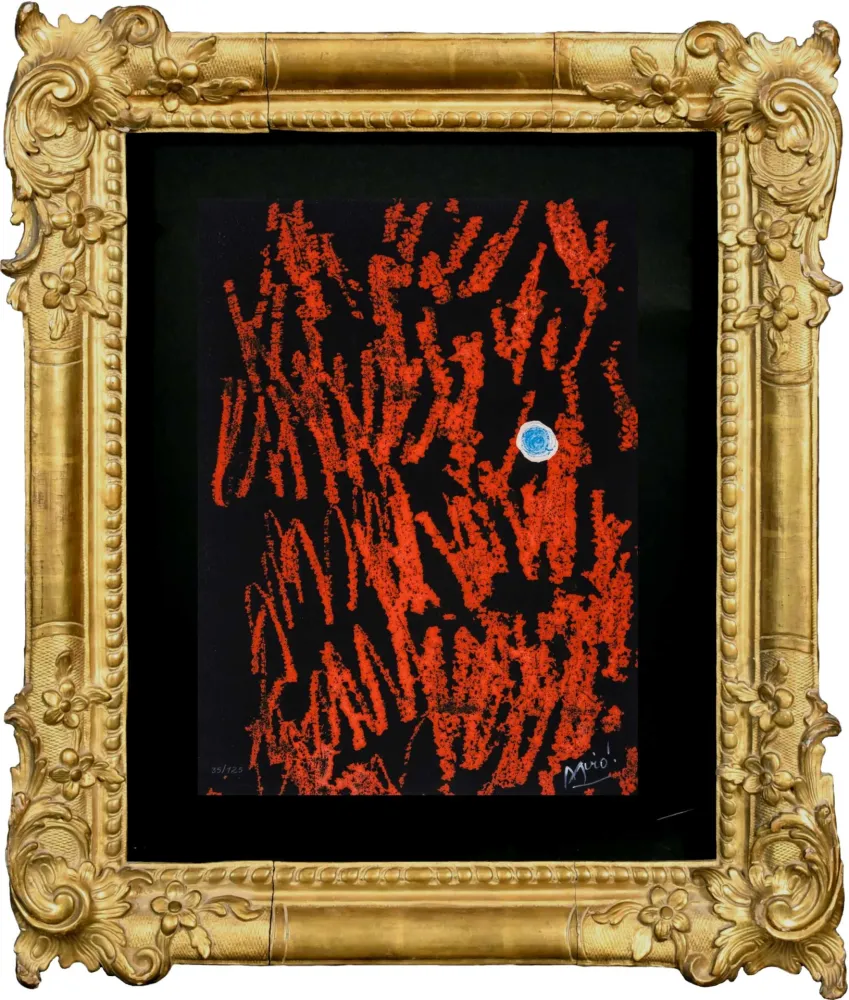 Gravura Miró - Liberté des Libertés (GRavure with drawing)