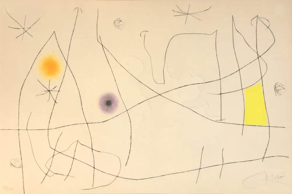 Gravura Miró - L'Issue dérobée, 1974 - Hand-signed & numbered