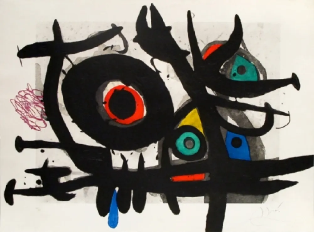 Gravura Miró - L'oiseau destructeur
