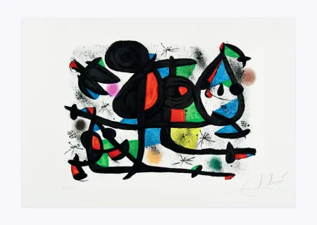 Litografia Miró - Luge des amants I (La)