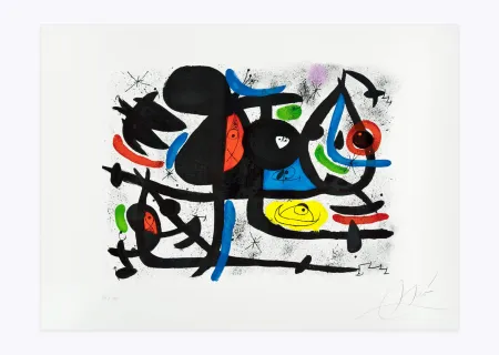 Litografia Miró - Luge des amants II (La)