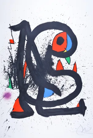 Litografia Miró - Mangeur de foudre I 