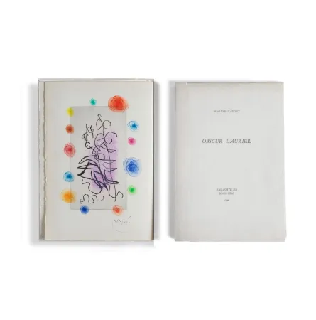Livro Ilustrado Miró - Maryse Lafont. OBSCUR LAURIER. 1 eau-forte signée de Joan Miró (GLM 1962)