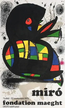 Cartaz Miró - MIRO À LA FONDATION MAEGHT. Exposition de l'été 1979.