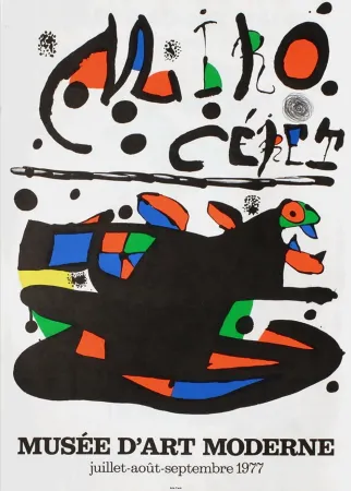 Cartaz Miró - MIRO - CÉRET. Musée d'Art Moderne 1977. Affiche originale.