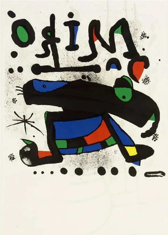 Cartaz Miró - MIRÓ. Exhibition poster at Seibu Museum of Art,Tokyo 1978. Affiche originale.