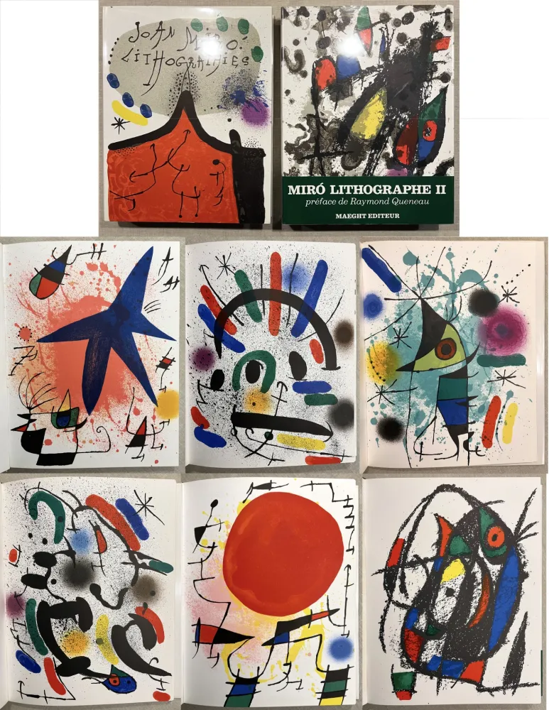 Livro Ilustrado Miró - MIRÓ LITHOGRAPHE I & II. Avec 24 lithographies originales (1972-1974).‎ 