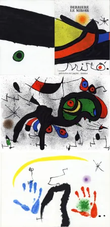Livro Ilustrado Miró - MIRO. PEINTURES SUR PAPIER, DESSINS. DERRIÈRE LE MIROIR N°193-194. Novembre 1971.