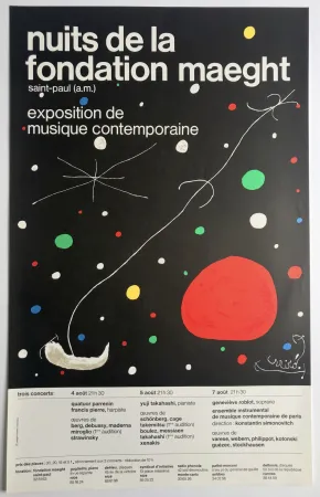 Cartaz Miró - Nuits de la Fondation Maeght