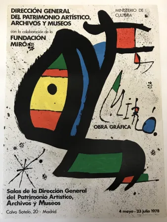 Cartaz Miró - Obra grafica, Madrid