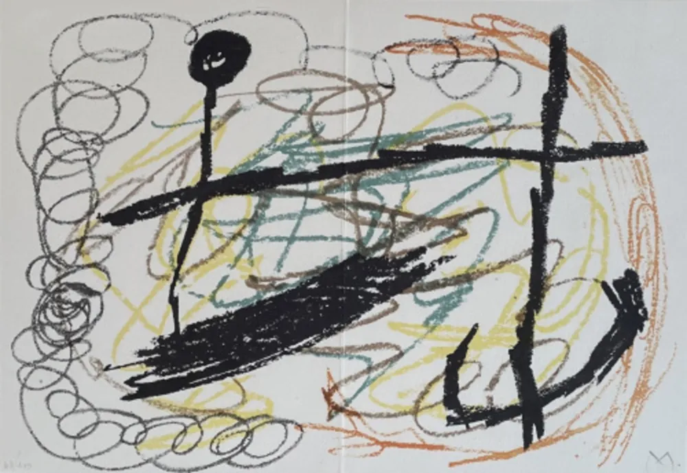 Litografia Miró - Obra Inedita Recent (plate IX)