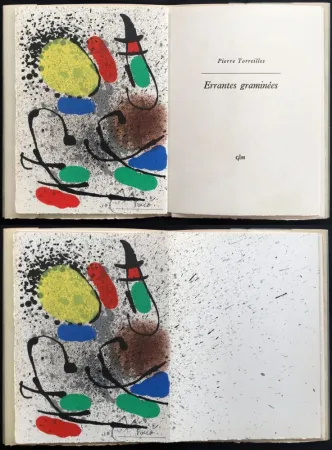 Litografia Miró - P. Torreilles : ERRANTES GRAMINÉES. Lithographie originale signée (1971)