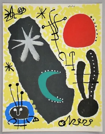 Estêncil Miró - Papier collé, 1955