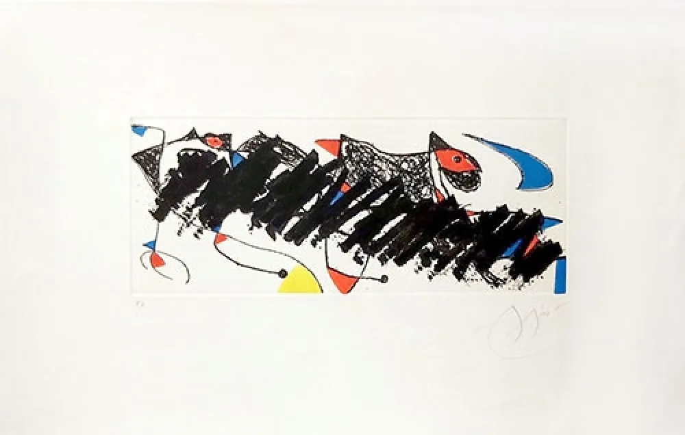 Gravura Miró - Par dessus la haie