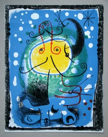 Litografia Miró - Personnage