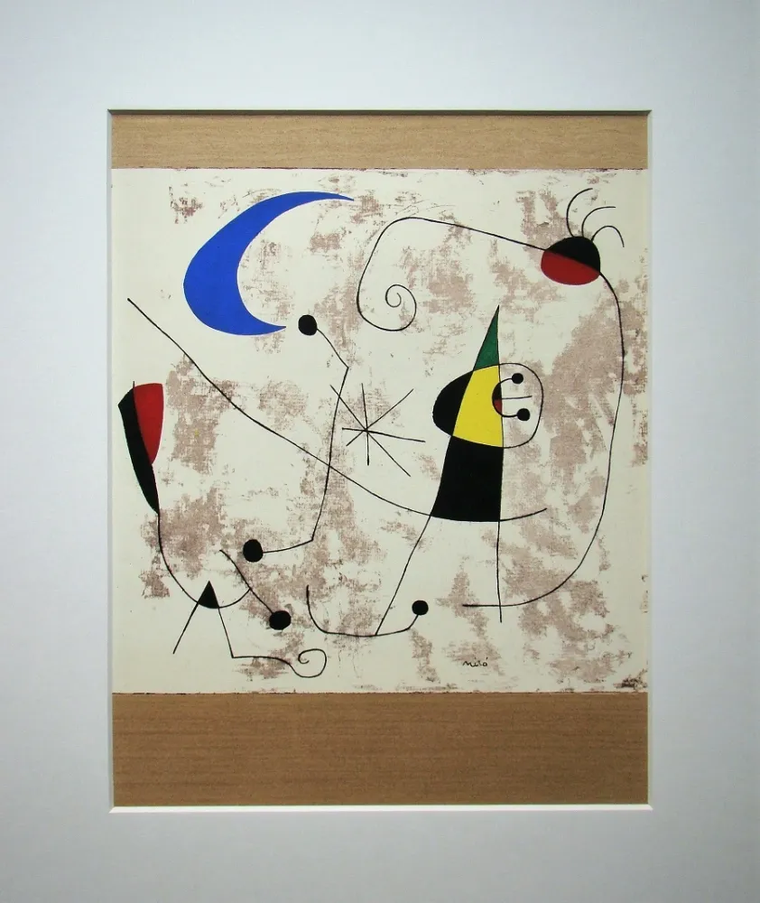 Estêncil Miró - Personnage dans la nuit