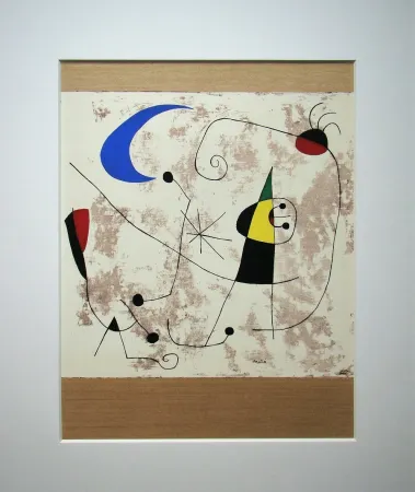Estêncil Miró - Personnage dans la nuit