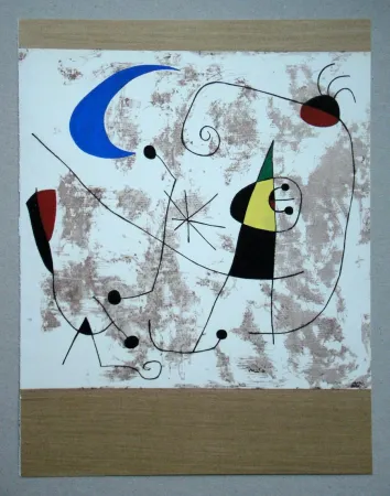 Estêncil Miró - Personnages dans la nuit