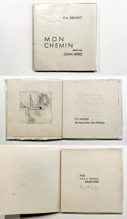 Livro Ilustrado Miró - Pierre-André Benoit. MON CHEMIN. Une gravure de Joan Miró (1953)