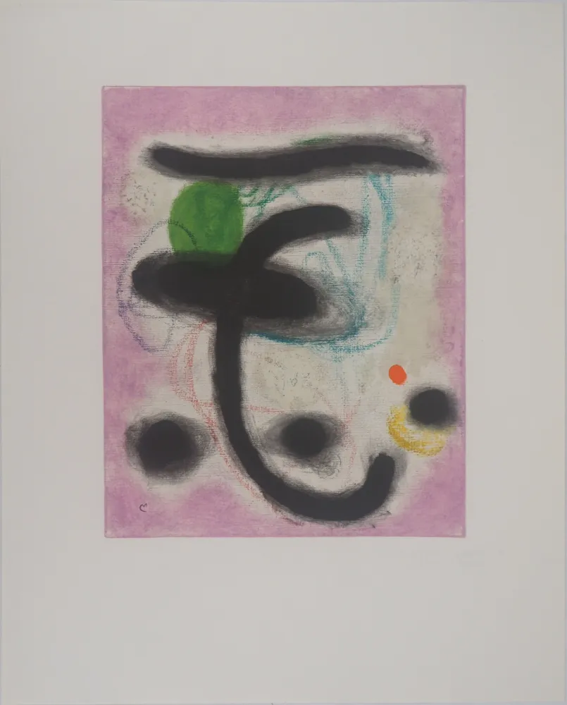 Litografia Miró - Portrait de Femme