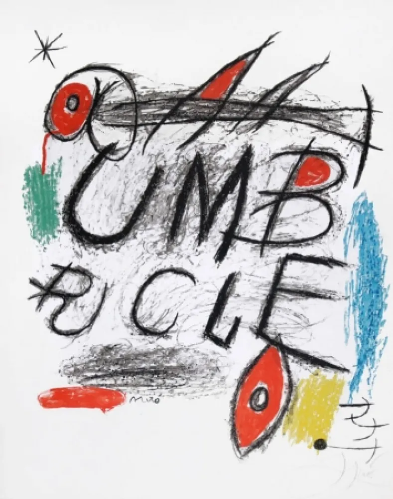 Litografia Miró - Poster for the film ‘Umbracle,’ 1973
