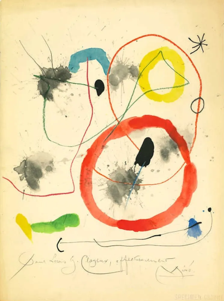 Estêncil Miró - Quelques Fleurs pour des Amis: Pour Louis Gabriel Clayeux