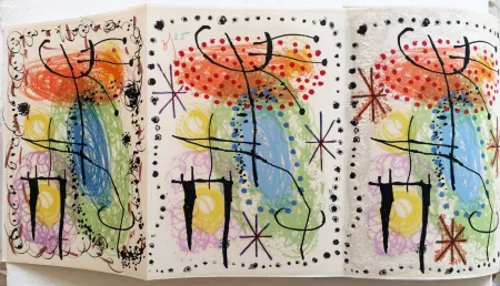 Livro Ilustrado Miró - R. Cazelles. LA RAME ET LA ROUE. Lithographie de Joan Miro signée et numérotée (1960)