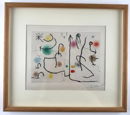 Água-Forte Miró - Rogelio Lacourière Pêcheur de cuivres 