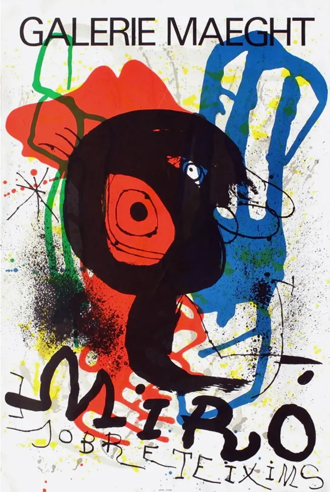 Cartaz Miró - SOBRETEIXIMS. Exposition Galerie Maeght. 1973. Lithographie.