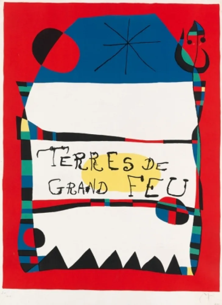 Litografia Miró - Terres de grand feu, 1956