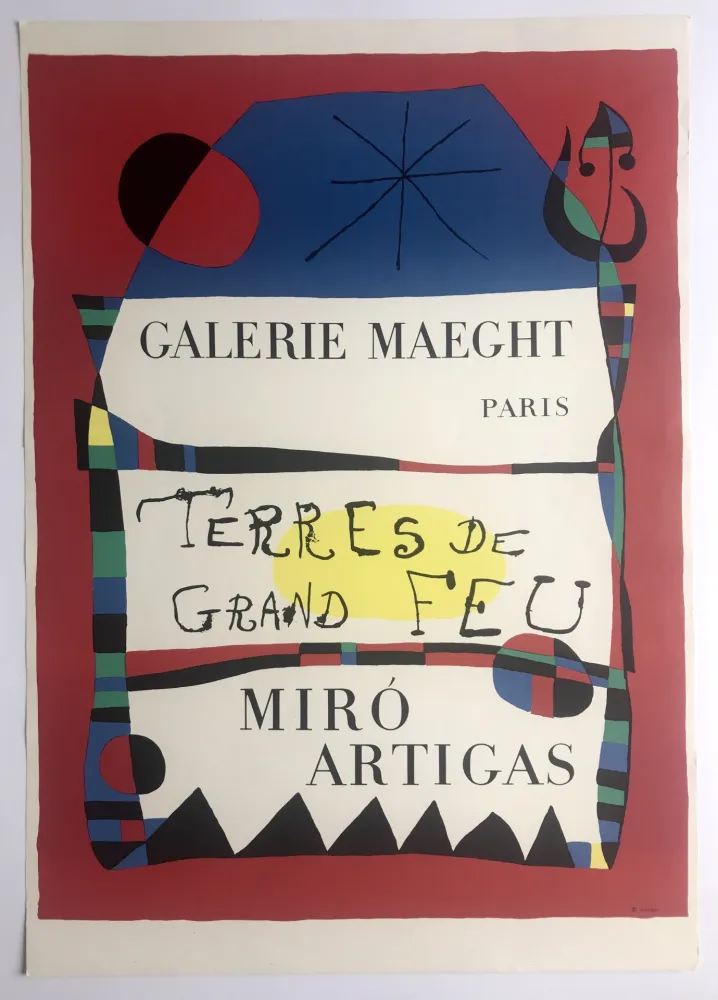 Cartaz Miró -  Terres de grand feu / Galerie Maeght
