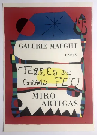 Cartaz Miró -  Terres de grand feu / Galerie Maeght