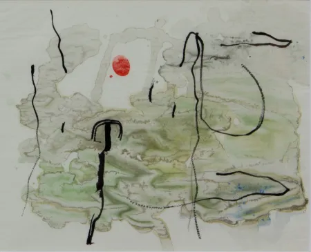 Litografia Miró - TRACE SUR L'EAU