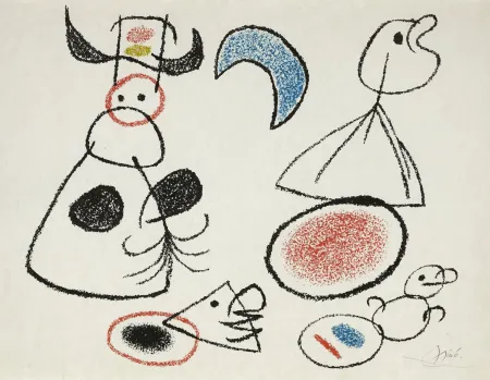 Litografia Miró - UBU AUX BALÉARES. 19 lithographies originales signées (1971)