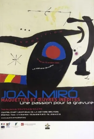 Cartaz Miró - Une passion pour la gravure