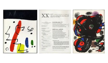 Livro Ilustrado Miró - XXe SIÈCLE (nouvelle série). n° XLVI (46). Panorama 76*. SPÉCIAL JAPON. XXXVIIIe année. Septembre 1976