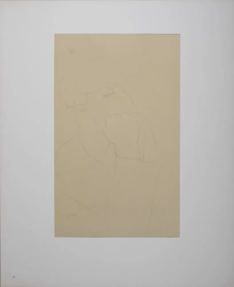 Litografia Modigliani - Portrait of Mme Renée Kisling